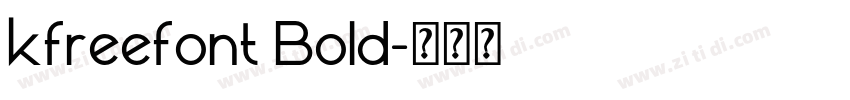 kfreefont Bold字体转换
